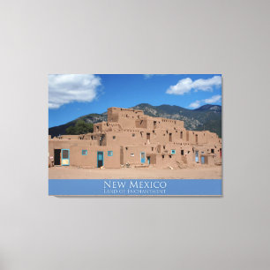 Taos Pueblo Wrapped Canvas Print Leinwanddruck