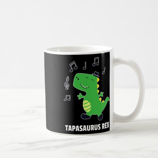 Tap Dance -tapasaurus Rex-Dinosaur-Recital Geschen Kaffeetasse (Rechts)