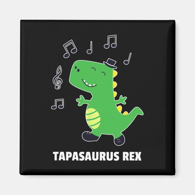 Tap Dance -tapasaurus Rex-Dinosaur-Recital Geschen Magnet (Vorne)