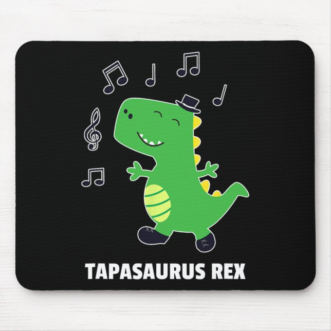 Tap Dance -tapasaurus Rex-Dinosaurien-Rezital Gesc Mousepad (Vorne)