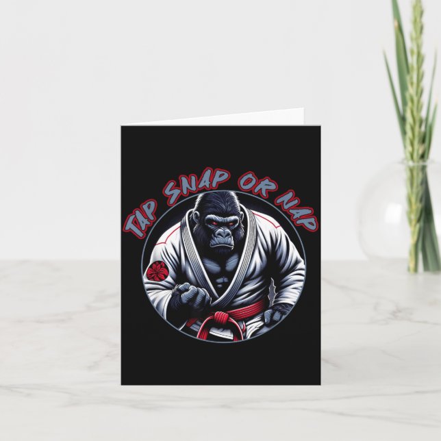 Tap Snap Oder Nickerchen Lustiges Jiu Jitsu Combat Karte (Vorderseite)