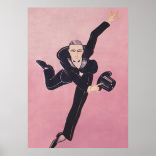 Tap-Tänzer Art Deco Vintage Kunst Poster
