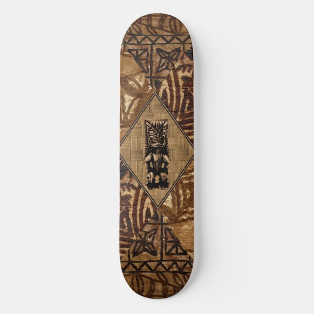 Tapa Tiki Hawaiian Skateboard (Vorderseite)