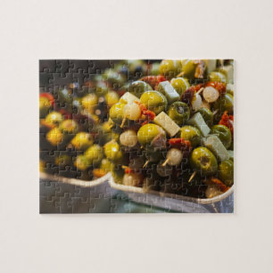 Tapas aus gefüllten Oliven Puzzle