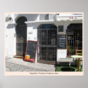 Tapas-Bar in Frigiliana/in Andalusien, Spanien Poster