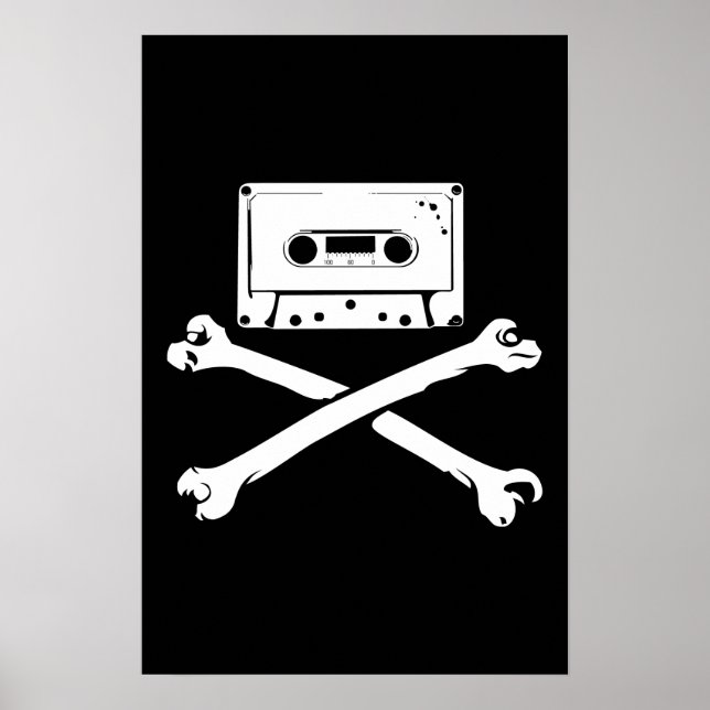 Tape & Crossbones Music Pirate Zuhause Tape Poster (Vorne)