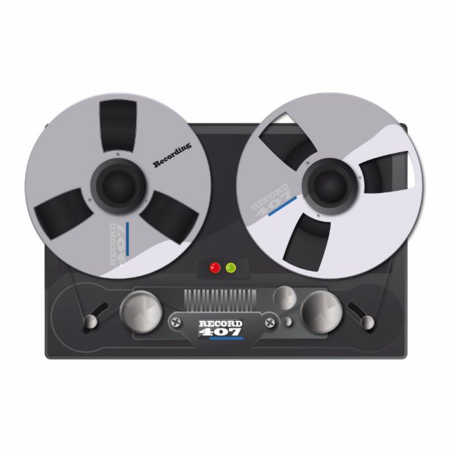 Tape Deck Recorder Freistehende Fotoskulptur (Vorne)