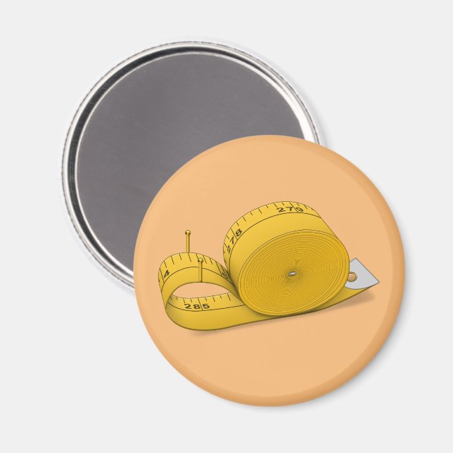 Tape Measure Snail Magnet (Vorderseite/Rückseite)