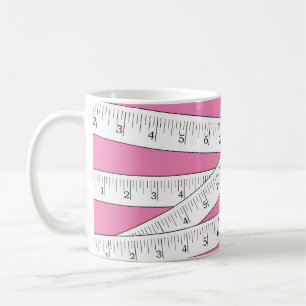 Tape-Messung rosa Neuheit Kaffeetasse