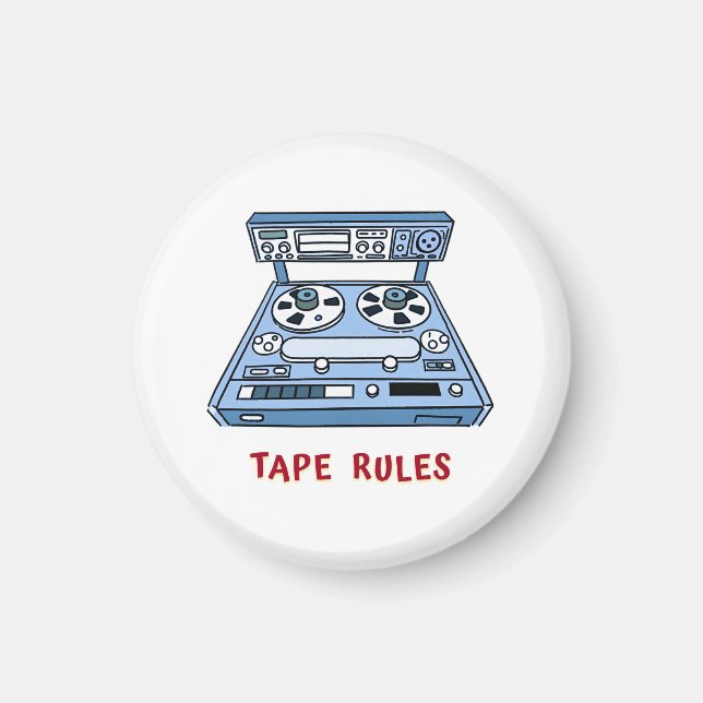 Tape Rules Magnet für Studio Recording Engineer (Vorne)