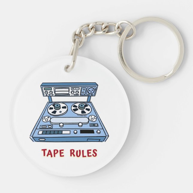 Tape Rules Schlüsselanhänger für Studio Recording  (Rückseite)
