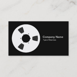 Tape Spool - Weiß auf schwarz Visitenkarte