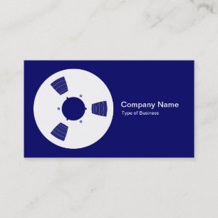 Tape Spool - White on Deep Navy Visitenkarte