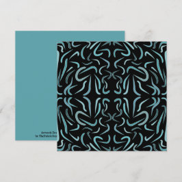 Tapered Outline Shapes Filled With Aquatic Colors Karte