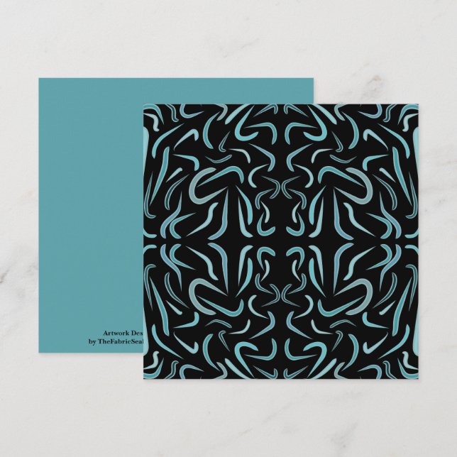 Tapered Outline Shapes Filled With Aquatic Colors Karte (Vorne/Hinten)