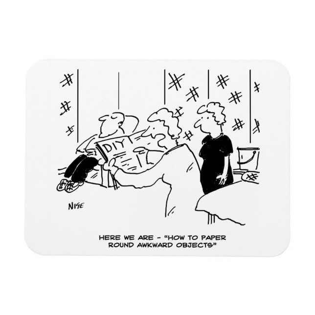 Tapering und Zuhause Decoration Cartoon Magnet (Horizontal)