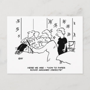 Tapering und Zuhause Decoration Cartoon Postkarte
