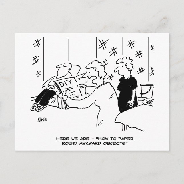 Tapering und Zuhause Decoration Cartoon Postkarte (Vorderseite)