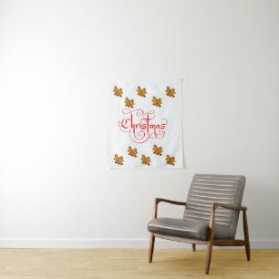 Tapestries Christmas Gingerbread Man Wandteppich