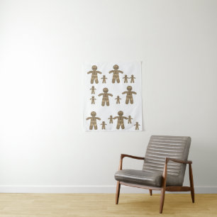 Tapestries Christmas Gingerbread Man Wandteppich