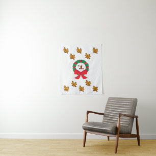 Tapestries Christmas Gingerbread Man Wandteppich