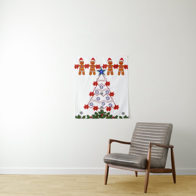 Tapestries Christmas Gingerbread Man Wandteppich (Beispiel)