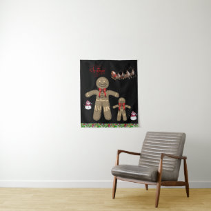 Tapestries Christmas Gingerbread Man Wandteppich