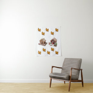 Tapestries Christmas Gingerbread Man Wandteppich