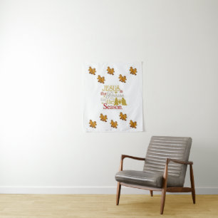 Tapestries Christmas Gingerbread Man Wandteppich