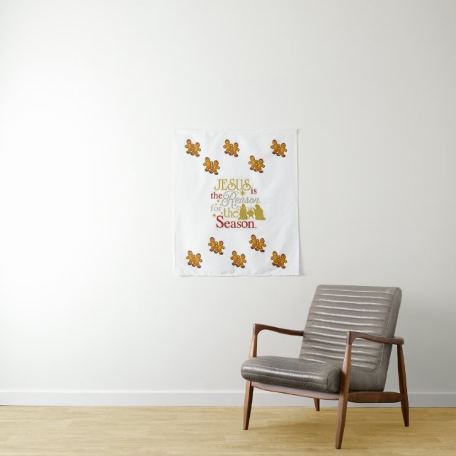 Tapestries Christmas Gingerbread Man Wandteppich (Beispiel)