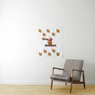 Tapestries Christmas Gingerbread Man Wandteppich