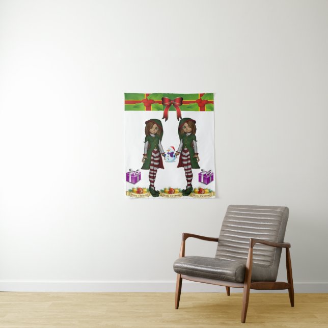 Tapestries Weihnachtself Wandteppich (Beispiel)