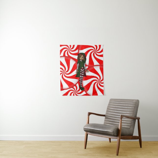 Tapestries Weihnachtself Wandteppich (Beispiel)