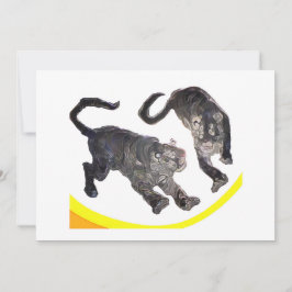 Tapestry 2 Tigers Gibney Zazzle Einladung