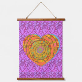 Tapestry - Aztec Heart Design Wandteppich Mit Holzrahmen