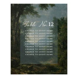 Tapestry Blue Toile wedding table seating chart