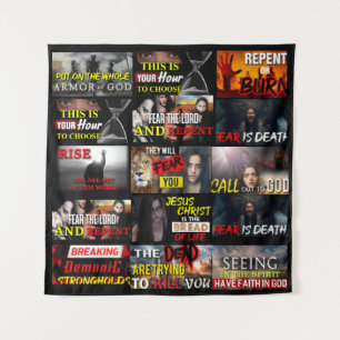 Tapestry Collage: Ein göttliches Mosaik des Glaube Wandteppich