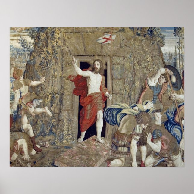 Tapestry, die die Auferstehung Christi in Poster (Vorne)