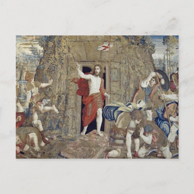 Tapestry, die die Auferstehung Christi in Postkarte (Vorderseite)