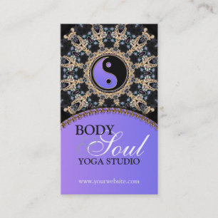 Tapestry Gems New Age Yoga Business Cards Visitenkarte