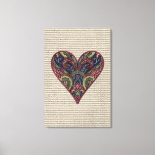 Tapestry Heart Collage Leinwanddruck