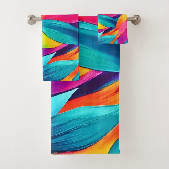 Tapestry-Malerei aus tropischem Leaf Badhandtuch Set (Insitu)