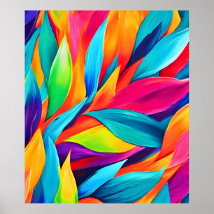 Tapestry-Malerei aus tropischem Leaf Poster