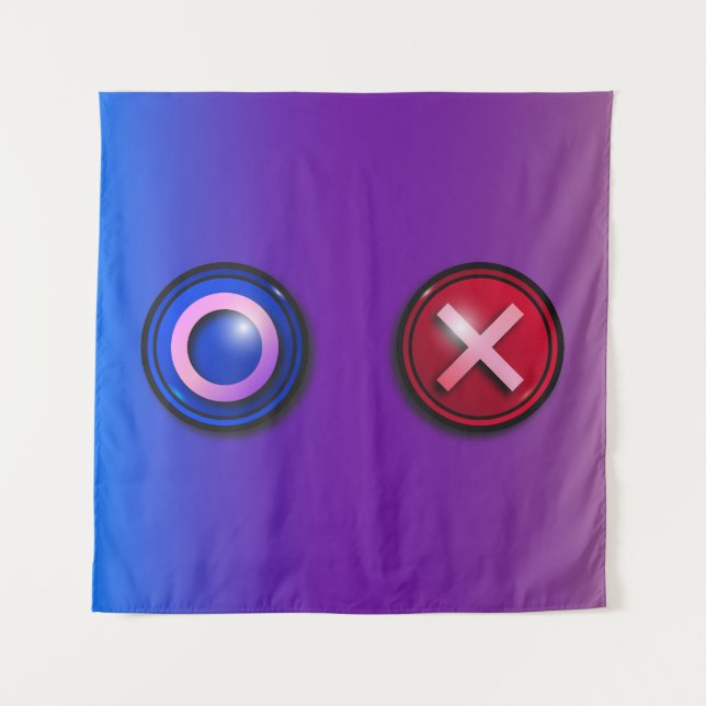 Tapestry mit den Game-Wähltasten Wandteppich (Vorderseite)