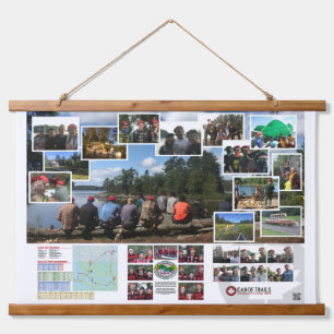 Tapestry of Canoe Trails 2017 Kanadische Reise Wandteppich Mit Holzrahmen