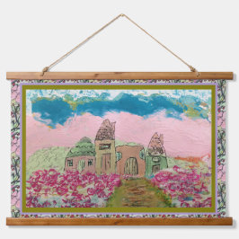 Tapestry - "Once Upon A Time"  Wandteppich Mit Holzrahmen