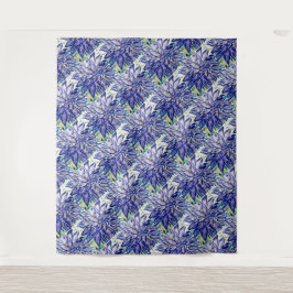 Tapestry Rare Blue Dahlia Wandteppich