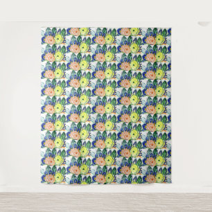 Tapestry Rosas und Ruscus hypophyllum Wandteppich