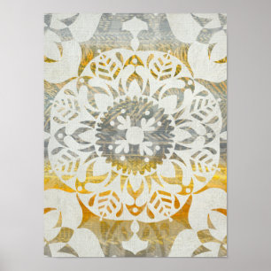 Tapestry Rosette II Poster