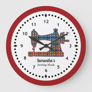 Tapestry Sewing Large Clock Machine Große Wanduhr